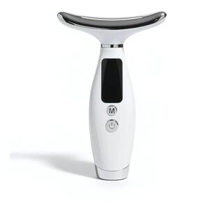 Silver and White Electric Facial Massager